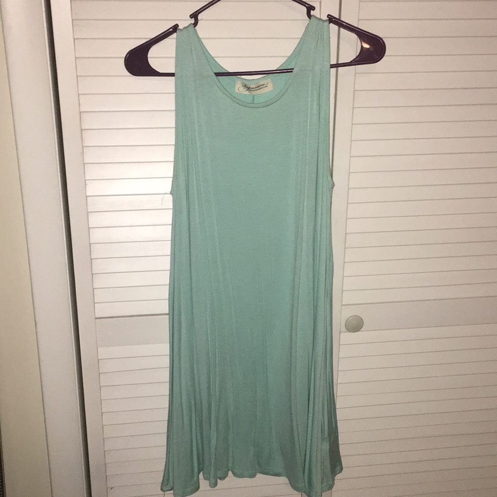 Aqua T-shirt dress